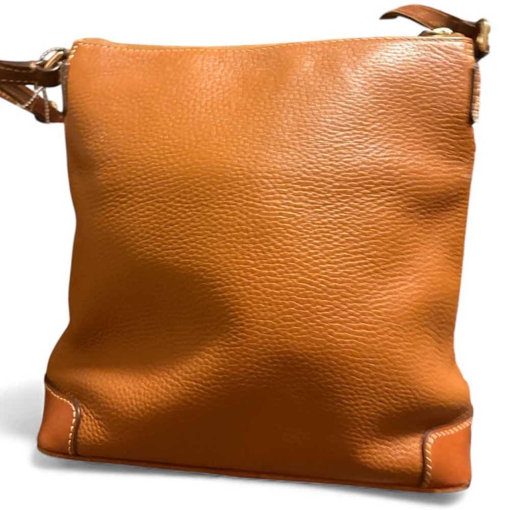 Dooney & Bourke Brown Leather Messenger Bag - Picture 3 of 10